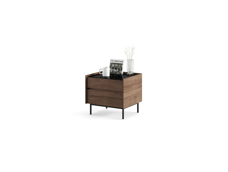 MS.TR Nightstand — Two Drawers / With Glass