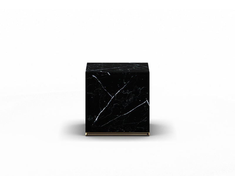 CU.BE Side Table — Black Marble