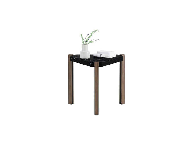 T.RI Side Table — Black Marble
