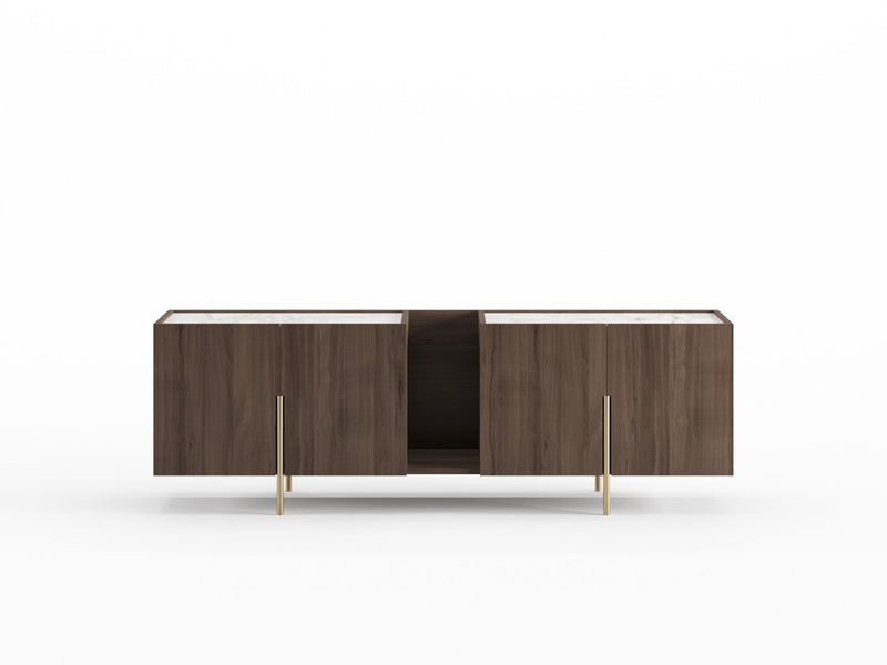 FR.ST Sideboard Brass — 220 cm / White Marble