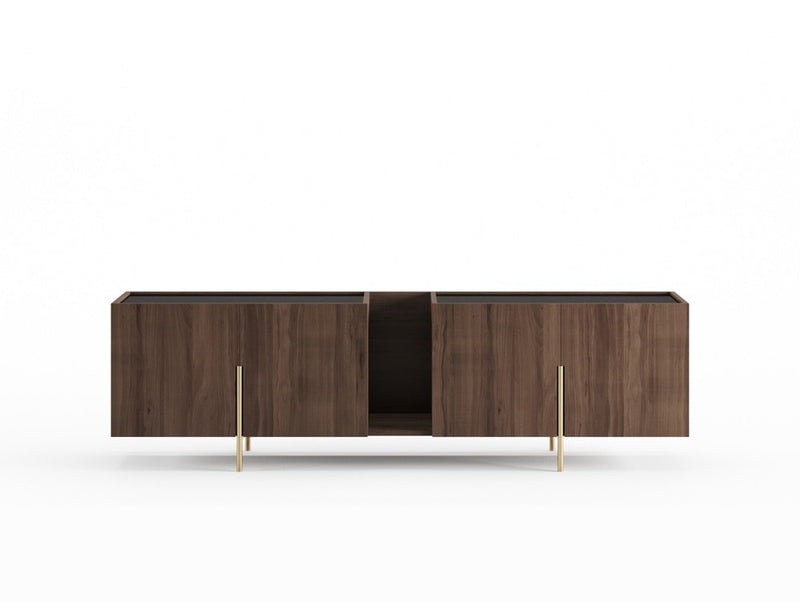 FR.ST Sideboard Brass — 250 cm / Black Glass