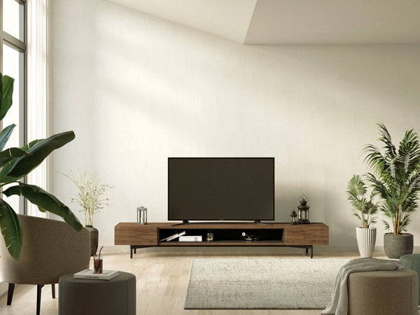 BR.SK Wood TV Unit - 2 Drawers